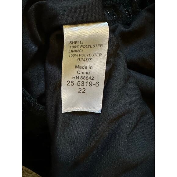 Ellos Black Burnout Velvet Floral Wide Leg Pants Plus Size 22 Whimsygoth Y2KPant - Picture 9 of 10